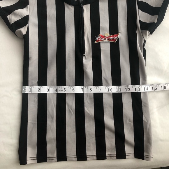 Budweiser Black and Grey Striped Women's Top - Picture 6 of 9